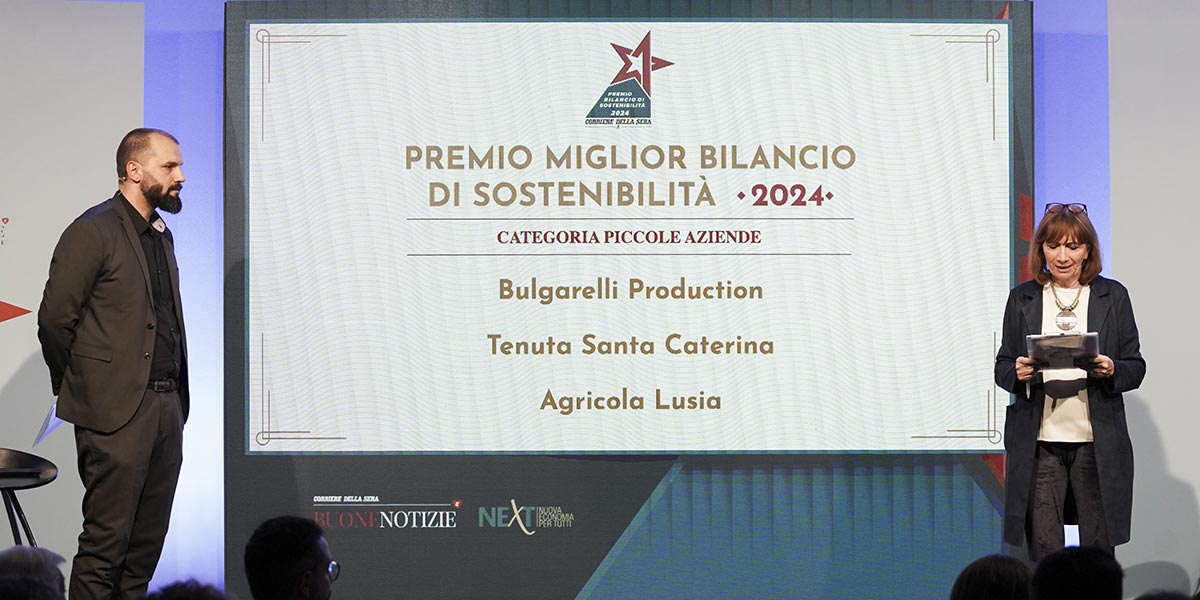 Sostenibilità, premiato il bilancio di Agricola Lusia